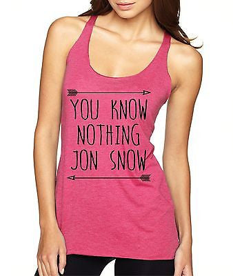You Know Nothing Jon Snow Women's Triblend Tanktop - ALLNTRENDSHOP - 1