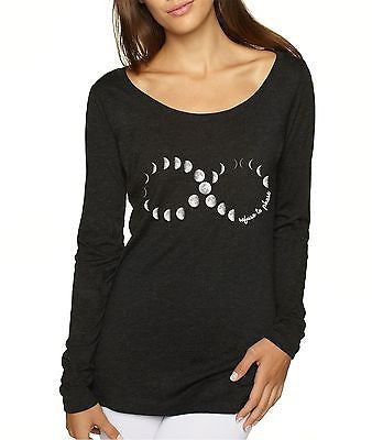 Moon Phases Infinity Women's Long Sleeve Shirt - ALLNTRENDSHOP - 1
