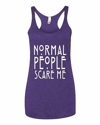Normal People Scare Me Women's Triblend Tanktop - ALLNTRENDSHOP - 3