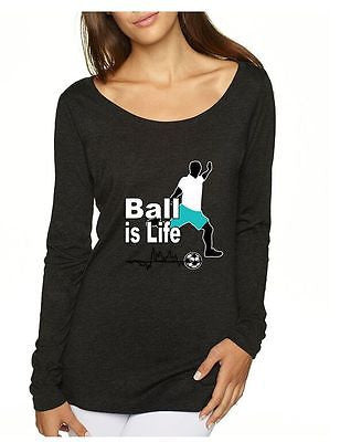 Soccer Ball Is Life Women's Long Sleeve Shirt - ALLNTRENDSHOP - 1