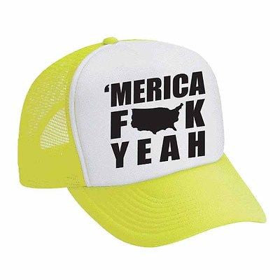 Merica F**k Yeah Dual Color Trucker Cap - ALLNTRENDSHOP
 - 2