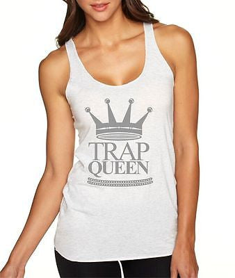 Trap Queen Women's Triblend Racerback Tanktop - ALLNTRENDSHOP - 1