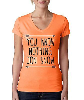 you klnow nothing Jon Snow GOT Women's Sporty V shirt - ALLNTRENDSHOP
 - 5