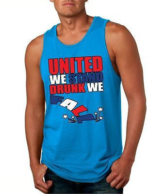United We Stand Drunk We Fall Men's Jersey Tanktop - ALLNTRENDSHOP - 4