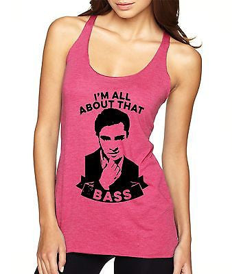 I'm All About That Bass Ed Westwick Women's Triblend Tanktop - ALLNTRENDSHOP