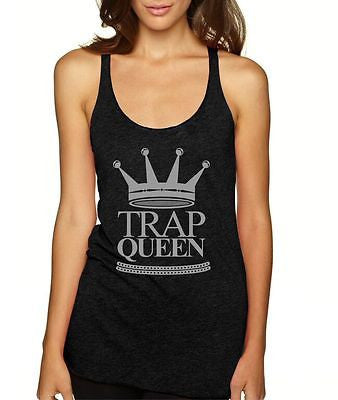 Trap Queen Women's Triblend Racerback Tanktop - ALLNTRENDSHOP - 4