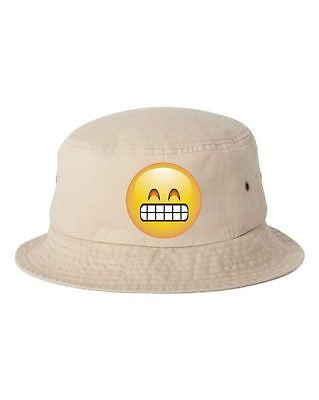 Satisfied Emoji Bucket Cap Hat - ALLNTRENDSHOP - 4
