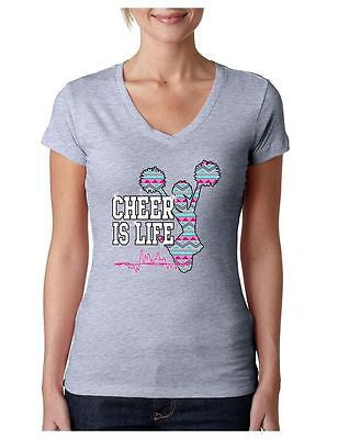 Cheer Is Life Azteck Women's Sporty V Shirt Love Cheer - ALLNTRENDSHOP