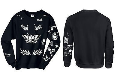 One Direction HARRY STYLES White Tattoo Sweatshirt - ALLNTRENDSHOP - 1