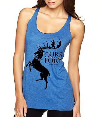 Ours Is The Fury Bararheon Game Of Thrones Women's Triblend Tanktop - ALLNTRENDSHOP - 3