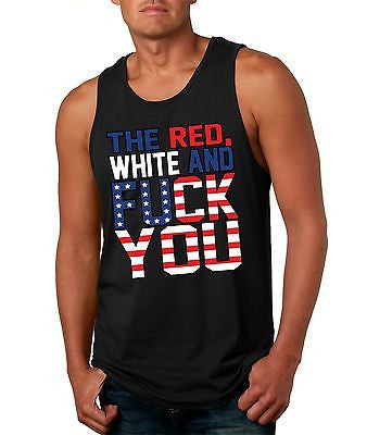 The Red White And F**K You Men's Jersy Tanktop - ALLNTRENDSHOP - 3