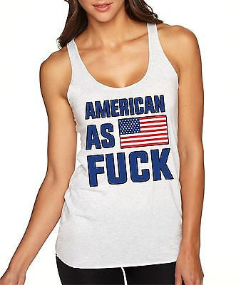 American As F**k 4th Of July Women's Triblend Tanktop - ALLNTRENDSHOP