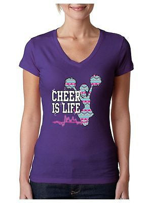 Cheer Is Life Azteck Women's Sporty V Shirt Love Cheer - ALLNTRENDSHOP