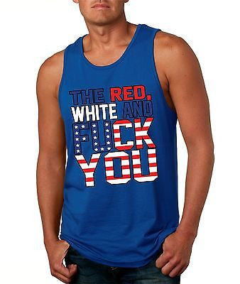 The Red White And F**K You Men's Jersy Tanktop - ALLNTRENDSHOP - 4