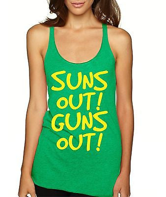Suns Out Guns Out!  Women's Triblend Tanktop - ALLNTRENDSHOP - 3