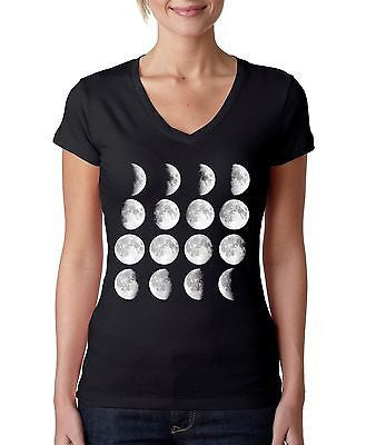 Moon Phase Women's Sporty V Shirt - ALLNTRENDSHOP - 1
