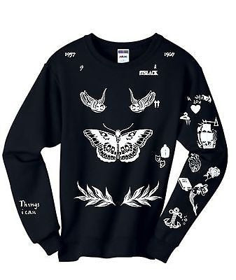 One Direction HARRY STYLES White Tattoo Sweatshirt - ALLNTRENDSHOP - 2