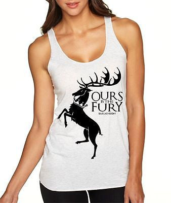Ours Is The Fury Bararheon Game Of Thrones Women's Triblend Tanktop - ALLNTRENDSHOP - 6