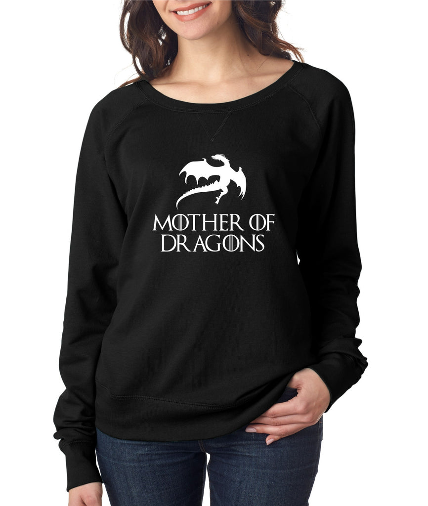 Women's Long Sleeve Mother Of Dragons White Print Cool - ALLNTRENDSHOP