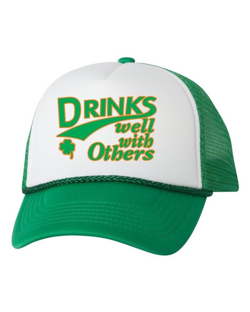 Drinks well with others dual color trucker hat - ALLNTRENDSHOP