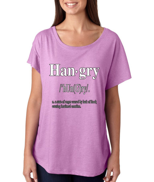 Hangry Men's T-shirt Women's Tri-Blend Dolman shirt - ALLNTRENDSHOP