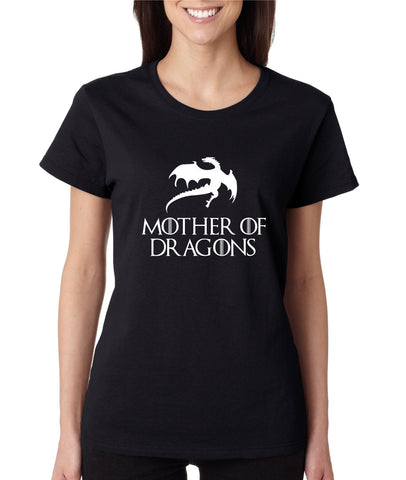 Women's T Shirt Mother Of Dragons White Print Cool Tee - ALLNTRENDSHOP