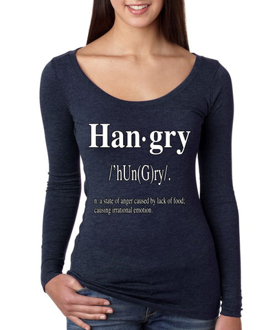 Hangry Women's Long Sleeve Shirt - ALLNTRENDSHOP