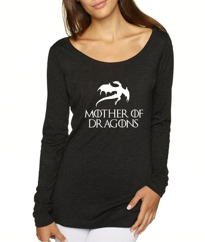 Women's Shirt Mother Of Dragons White Print Cool Shirt - ALLNTRENDSHOP