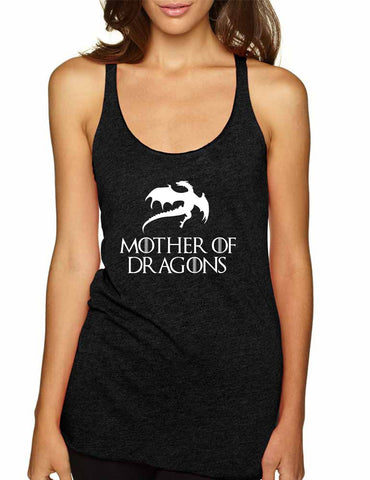 Women's Tank Top Mother Of Dragons White Print Cool Top - ALLNTRENDSHOP