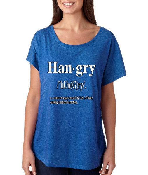 Hangry Men's T-shirt Women's Tri-Blend Dolman shirt - ALLNTRENDSHOP