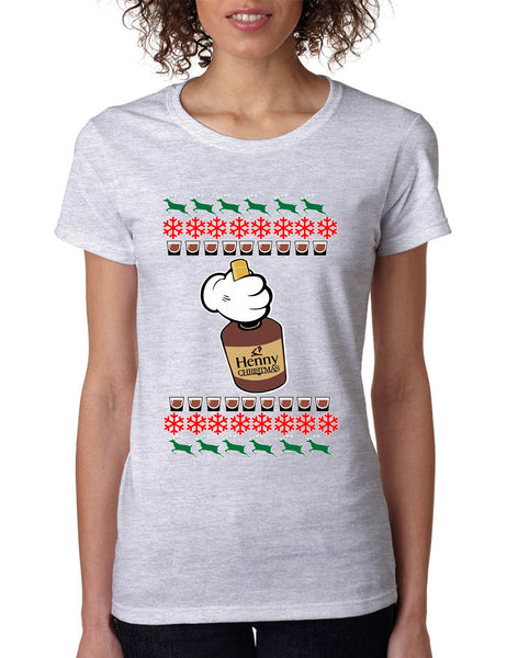 Women's T Shirt Henny Christmas Ugly Xmas Shirt Cute Gift Trendy Tee