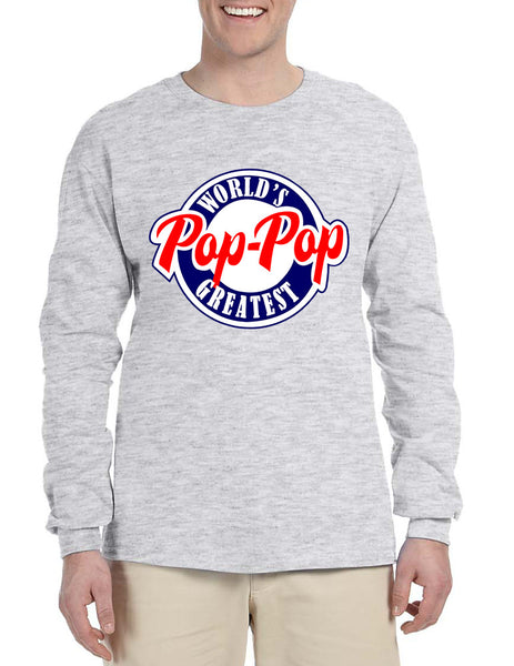 Men's Long Sleeve World's Greatest Pop Pop Love Family Top