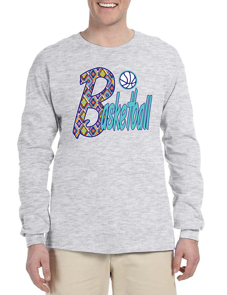 Men's Long Sleeve Basketball Aztec Love Sport Gym Fitness Tee