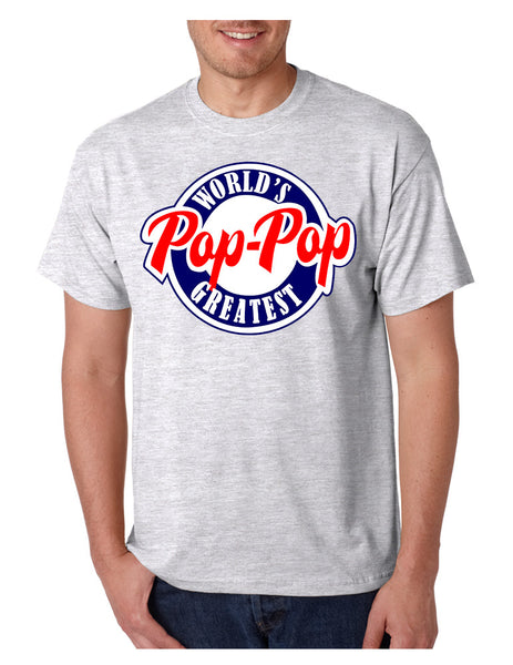 Men's T-shirt World's Greatest Pop Pop Love Family Tee