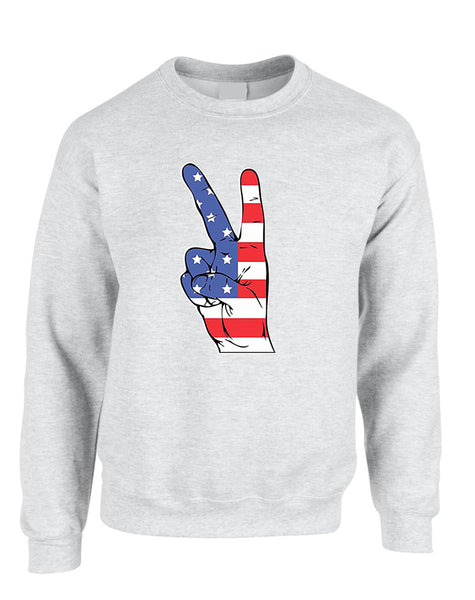 Adult Sweatshirt American Flag Hand 4th Of July Cool Top