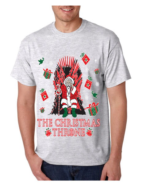 Men's T Shirt The Christmas Throne Santa Trendy Ugly Xmas Tee