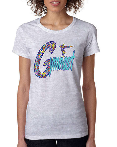 Women's T Shirt Gymnast Aztec Love Gymnastic Top Sport Gym