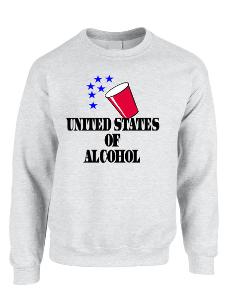 Adult Sweatshirt United States Of Alcohol 4th Of July Top
