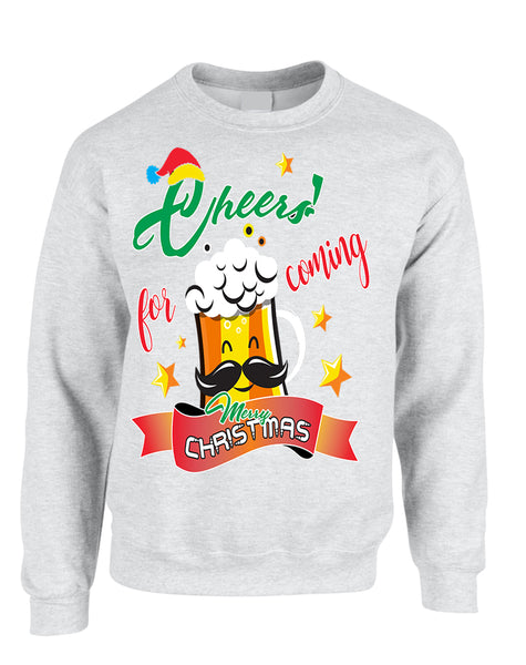 Adult Sweatshirt Cheers For Coming Xmas Gift Idea