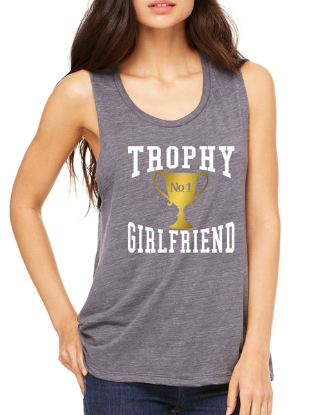 Women's Flowy Muscle Top Trophy Girlfriend Love Valentine's - ALLNTRENDSHOP - 7