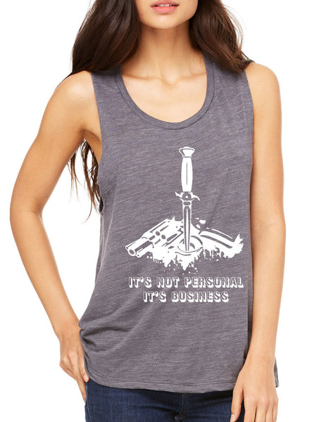 Women's Flowy Tank It's Not Personal It's Business Fun Top - ALLNTRENDSHOP - 7