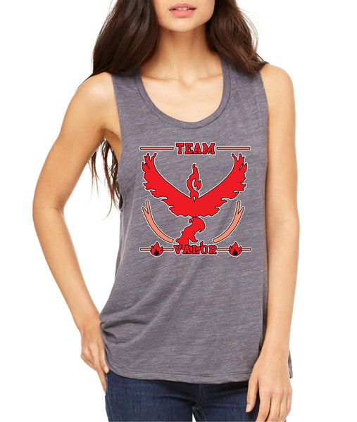 Women's Flowy Muscle Top Team Valor Red Team Top - ALLNTRENDSHOP - 6