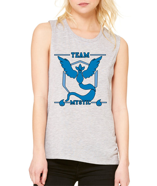Women's Flowy Muscle Top Team Mystic Blue Team Top - ALLNTRENDSHOP - 7