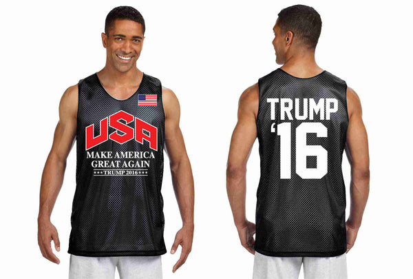 Men's Olympic Mesh Tank TRUMP 2016 Great Again Shirt - ALLNTRENDSHOP - 2