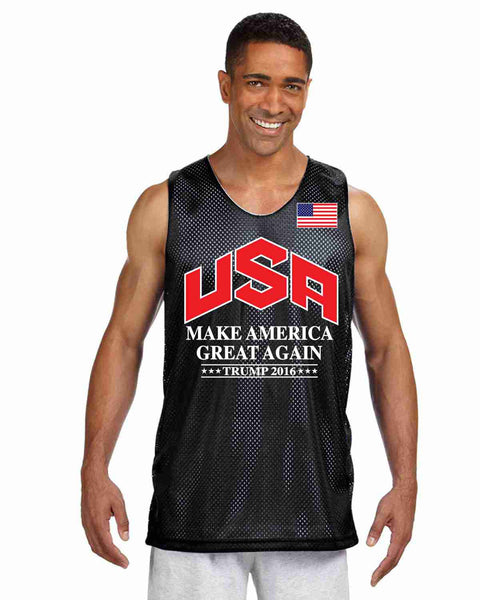 Men's Olympic Mesh Tank TRUMP 2016 Great Again Shirt - ALLNTRENDSHOP - 1