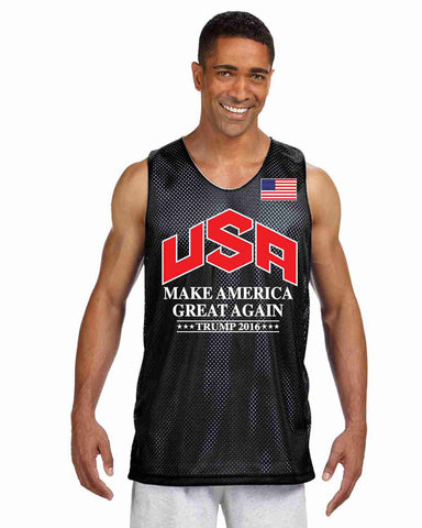 Men's Olympic Mesh Tank TRUMP 2016 Great Again Shirt - ALLNTRENDSHOP - 1