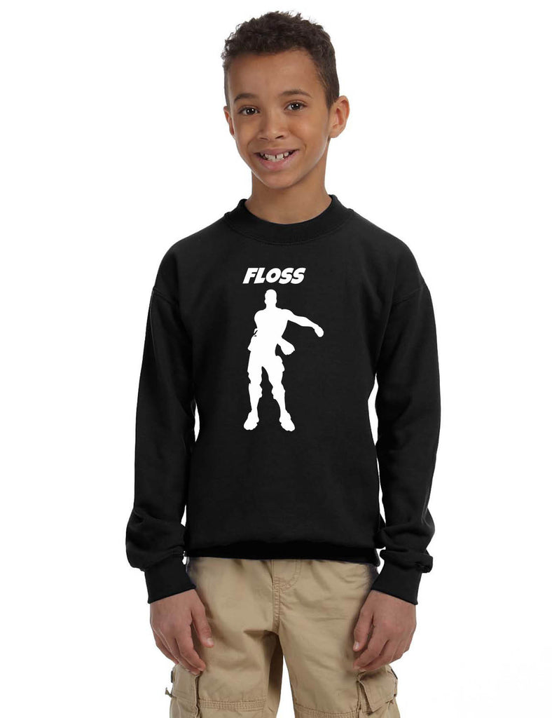 Kids Youth Sweatshirt Floss White Trendy Dance Top Flossing Dancer