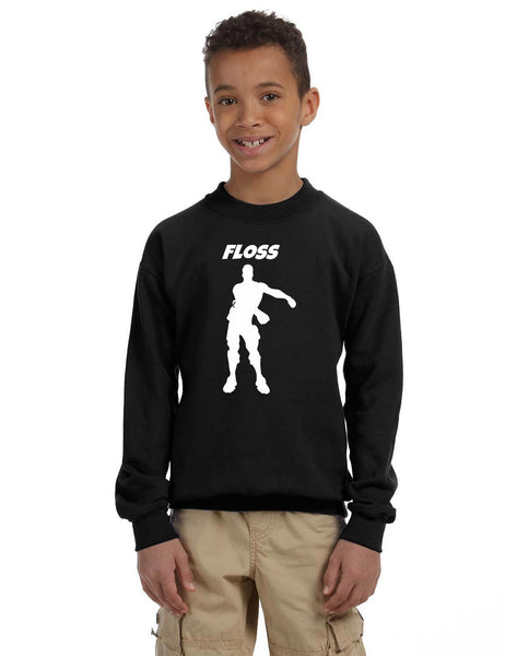 Kids Youth Sweatshirt Floss White Trendy Dance Top Flossing Dancer