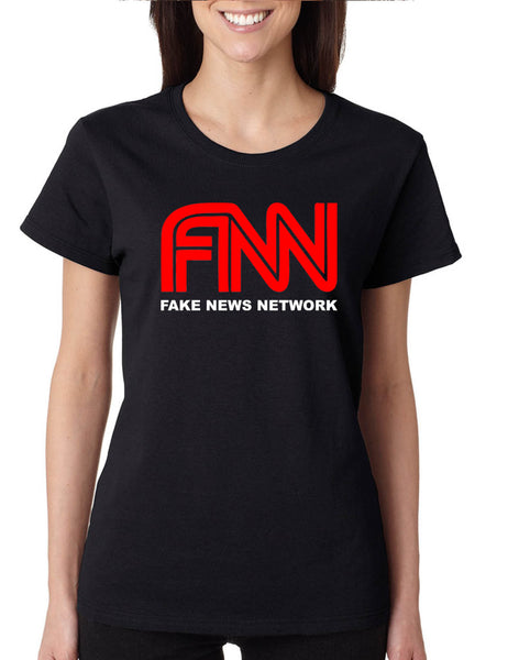 Women's T Shirt FNN Fake News Network Funny Top Trendy Shirt