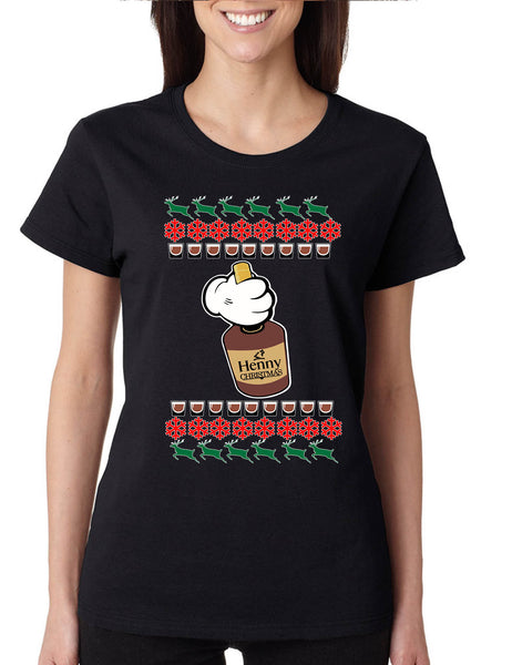 Women's T Shirt Henny Christmas Ugly Xmas Shirt Cute Gift Trendy Tee